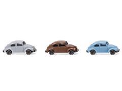 090002 - Wiking Model Volkswagen Beetles 3 piece SET Colors