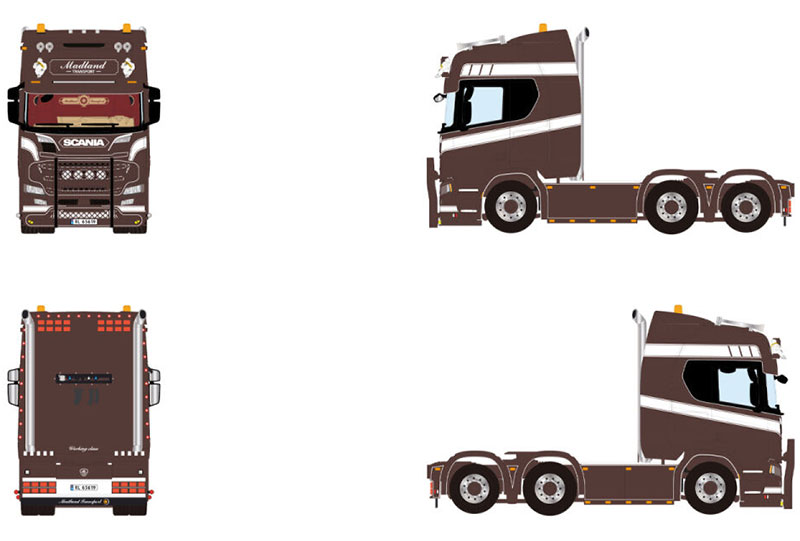 自動車 WSI 01-4893A SCANIA 1/50 Madland Transport - Scania - 01-4660