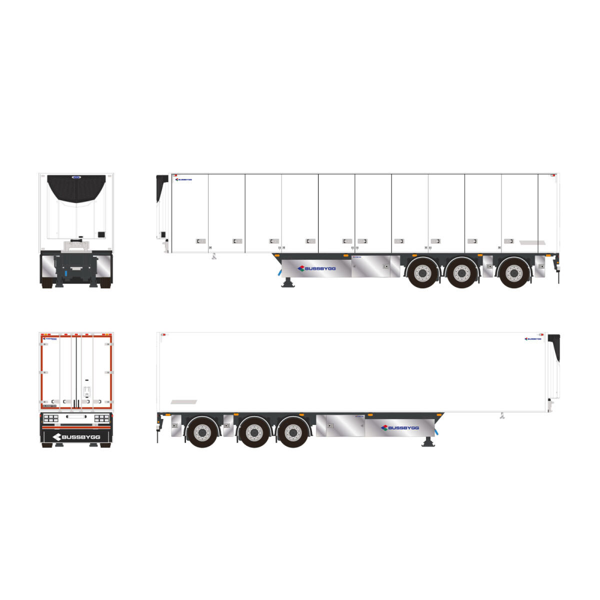 3-Axle Reefer Trailer - White Line - 03-2055