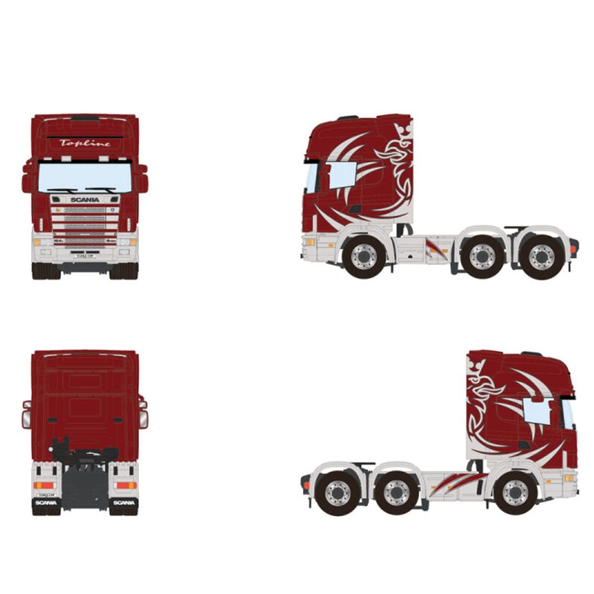 Scania 4 Series Topline 6x2 Twin Steer - Cab Only - 04-2248