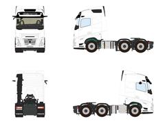 WSI #03-2058 - Volvo FH Aero Globetrotter 6x2 Twin Steer - White Line