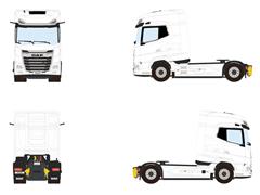 WSI #03-2063 - DAF XG_ MY25 4x2 Cab Only White Line