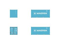 WSI #04-2261 - Maersk - 20ft Container in blue