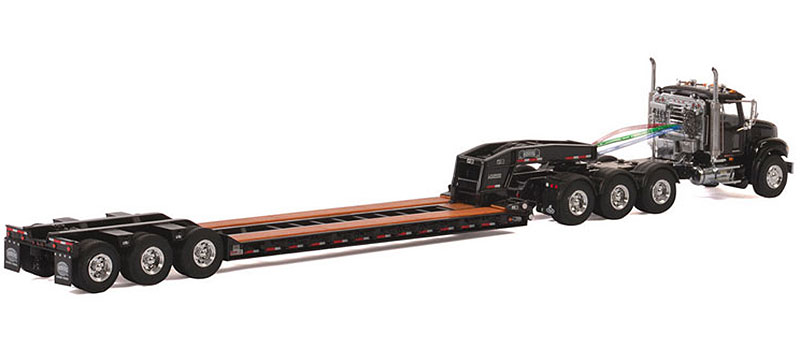 Mack Granite 8x4 Day Cab with Rogers 3-Axle Lowboy Trailer in